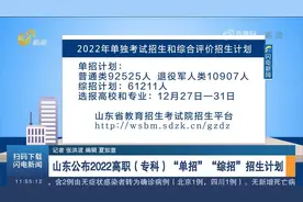 山东2022高职（专科）"单招""综招"招生计划公布，具体信息看这里视频封面