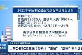 山东2022高职（专科）"单招""综招"招生计划公布，具体信息看这里视频封面