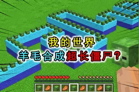 我的世界：羊毛合成超长僵尸？玩家用羊毛召唤变异僵尸，痛击友军视频封面