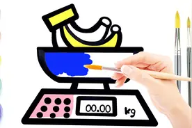 波比简笔画：教你画电子秤，认识颜色学习英语，儿童轻松学画画