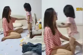 广东一萌娃晚睡被妈妈教育，一个拥抱让妈妈瞬间破功：心都化了视频封面
