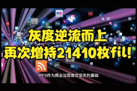 灰度逆流而上，再次增持21410枚fil!视频封面