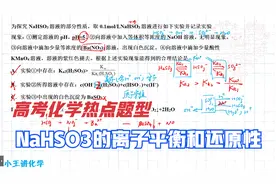 高考化学热点题型：亚硫酸氢钠的离子平衡和还原性视频封面