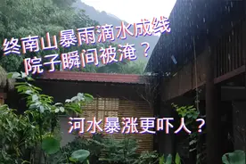 秦岭一天下了4场暴雨，难道西安的暴雨都下在了这里？河水太吓人