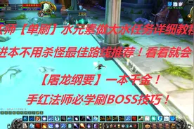 魔兽世界怀旧：法师单刷水元素大水任务教程！刷本【屠龙】值千金视频封面