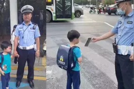 贪玩男孩迷路哭着向交警求助，自述与外婆走散，实情却并非如此视频封面