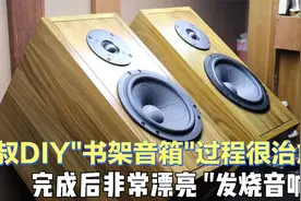 大叔DIY“书架音箱”过程很治愈，完成后非常漂亮，“发烧音响”视频封面