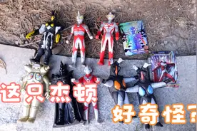 在路边遇到奥特曼卡片，还有一只奇怪的杰顿，大家知道他的名字吗视频封面