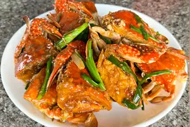 教你螃蟹怎样做简单好吃，出锅香气扑鼻，鲜嫩可口，好吃下饭