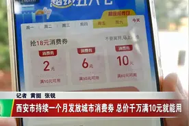 西安市持续一个月发放城市消费券 总价千万满10元就能用视频封面