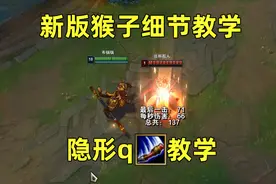 新版猴子细节教学：隐形q，控制分身，应有尽有！视频封面