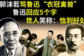 郭沫若骂鲁迅“衣冠禽兽”，鲁迅回应5个字，世人：恰到好处视频封面