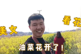 四川资阳安岳，万亩油菜花开了带着美女去看花，航拍太壮观太漂亮视频封面