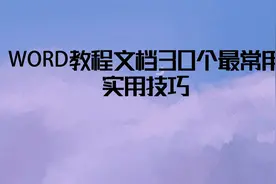 Word 教程 文档 30个最常用实用技巧-【转载】视频封面