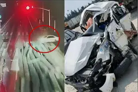 撞成“麻花”！实拍：货车闯灯撞上教练车 小车变形车上4人死亡视频封面