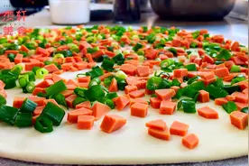 火腿葱花饼，营养美味，简单易做，健康饮食！