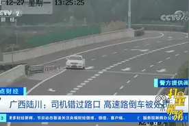 广西陆川：司机错过路口，高速路倒车被处罚|正点财经视频封面