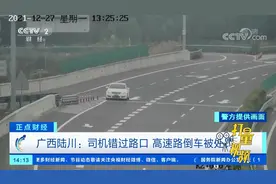 广西陆川：司机错过路口，高速路倒车被处罚|正点财经视频封面