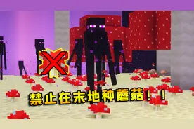 我的世界：千万别在末地种蘑菇，电脑直接崩溃！