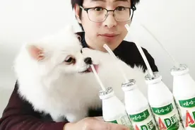萌宠吃货，小狗狗喝娃哈哈，AD钙奶舔着香甜喝完更健康视频封面