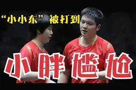 尴尬！樊振东被打到“小小东”，女搭档瞬间石化，小胖淡定拿毛巾视频封面