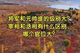 将军和元帅谁的级别大？宰相和丞相有什么区别，哪个官位大？视频封面