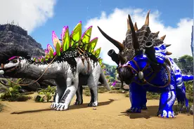 妖月 方舟 帕格纳西亚07 驯服炮弹三角龙！彩色剑龙切换形态！