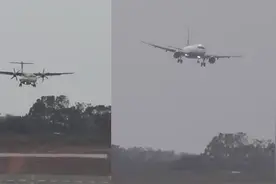 台多架飞机降落金门机场 遇12级强风在空中剧烈摇晃 惊险现场曝光视频封面
