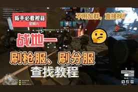 战地一：刷枪服刷分服查找教程视频封面