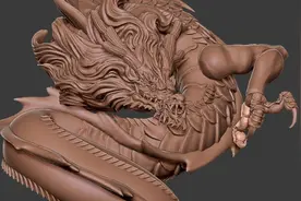 【ZBrush建模】零基础入门ZB教程，从球开始雕刻一条中国龙