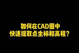 教你一招快速提取CAD图中的点坐标和高程，只需一个插件，超方便视频封面