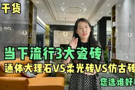 当下流行3大瓷砖，通体大理石VS柔光砖VS仿古砖，选谁好看不贵？视频封面