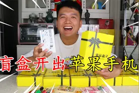 粉丝催更幸运盒子，600元买回来12个，开出苹果手机，血赚？视频封面