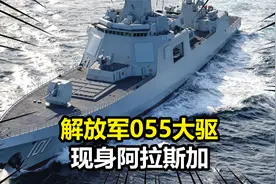 轮到中方自由航行，解放军055大驱现身美国附近，美军舰随行监视视频封面