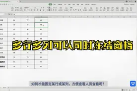 表格如何冻结窗格，多行多列可以同时冻结吗——wps学习好技巧视频封面