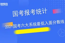 盘点：2021年国考六大系统最低入面分数线视频封面