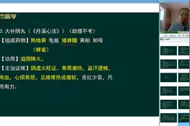 中医方剂学学学习：大补阴丸组成药物、功用、主治证候视频封面