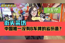 街头采访，我国唯一没有B车牌的省份是哪个？视频封面