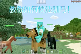 我的世界：教你如何快速驯马，就是如此简单！