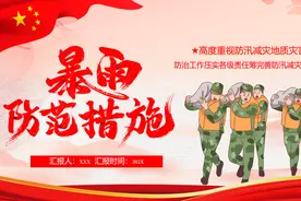 暴雨防范措施防洪防汛抢险救灾安全知识PPT模板——氢元素视频封面