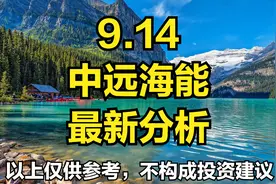 9.14 中远海能：近期走势讲解分析！视频封面