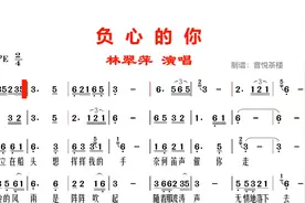 林翠萍经典老歌《负心的你》原唱视听简谱，你呀你没良心视频封面