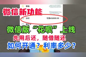微信新功能“花呗”来了，分付先用后还，怎么开通？利息高不高？视频封面