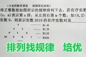 数学7上：实数2019的有序实数对是多少？排列找规律，培优拓展题视频封面