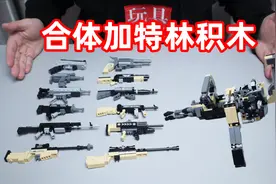 用积木拼成的一些简易玩具枪，集齐十二款还能合体成加特林机枪！视频封面