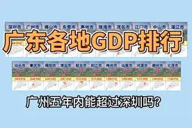 广东各地GDP,深圳市领先，广州市仅2000之差痛失第一视频封面