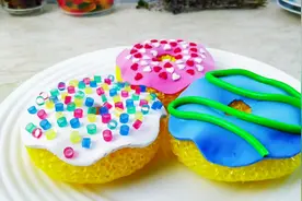 钢丝球做出来的如此逼真的甜甜圈模型