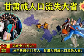 又减少11万人！10年共减少55万人，甘肃为什么这么容易流失人口？视频封面