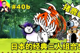 猫咪大战争40b猪鹿蝶的经典组合无解？狂乱的鸟猫有两个好帮手！视频封面