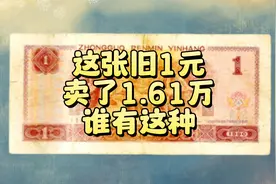 旧1元纸币，也翻了1.61万倍，谁能找到这种特征的？视频封面